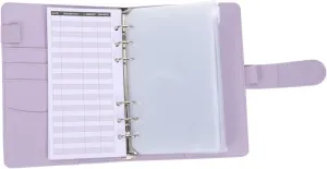 1 Set Binder Ledger Cash Envelope Savings Organizer for Money Book Organizing Planner with Section Budgeting Organiser Purple Binder Monthly Planner Violet