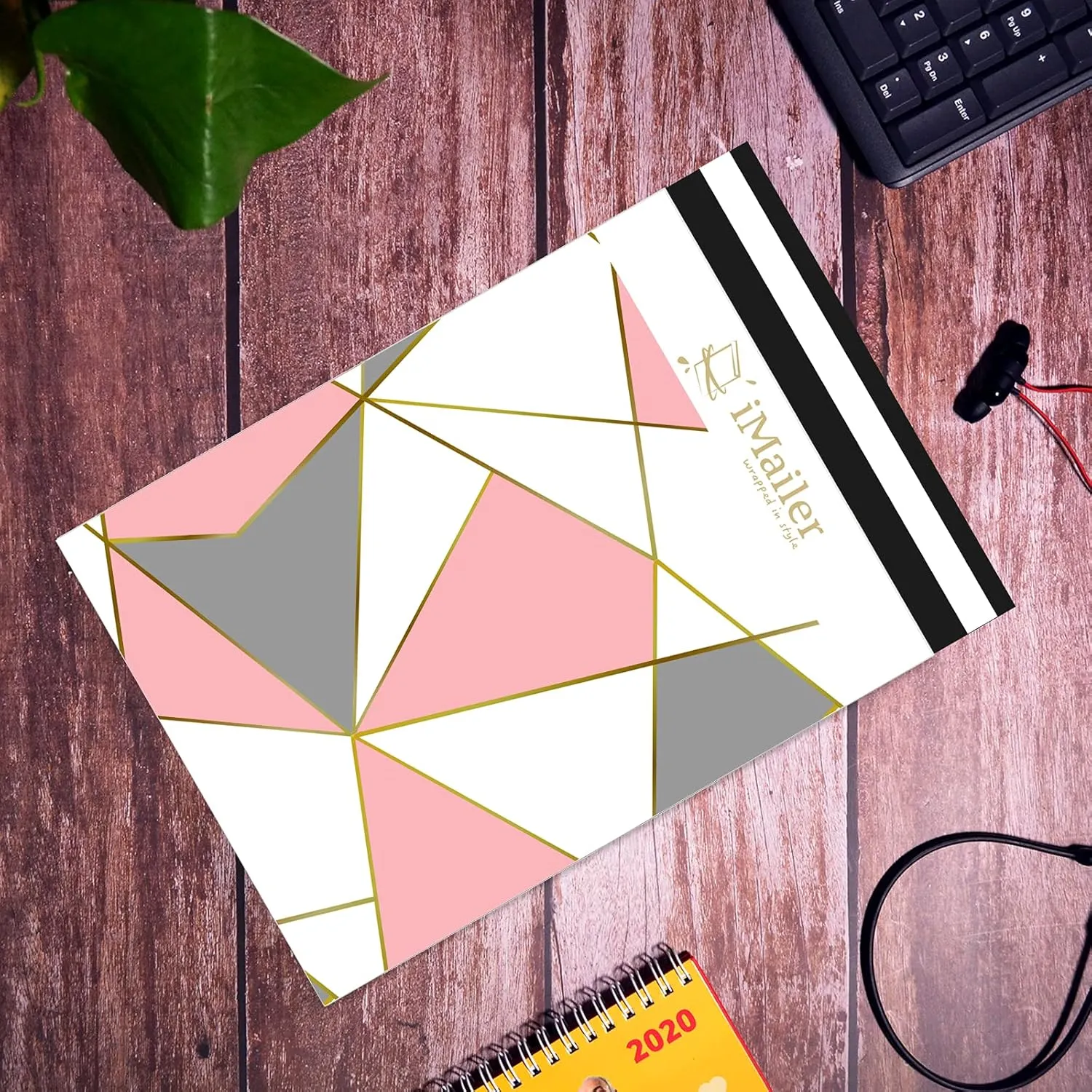 100 Count - 14 x 19 inch Poly Mailer Shipping Bags Envelope Triangle Print Mailing Package for Clothing-Self Seal…