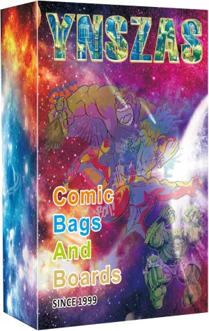 100 YNSZAS RESEALABLE Comic Book Bags and Boards, 7x10.5 Inch | 7.125x11.5 Inch, Comic Storage Sleeves and Boards, 20% Thicker Better Comic Collection Display, Certified Acid-Free