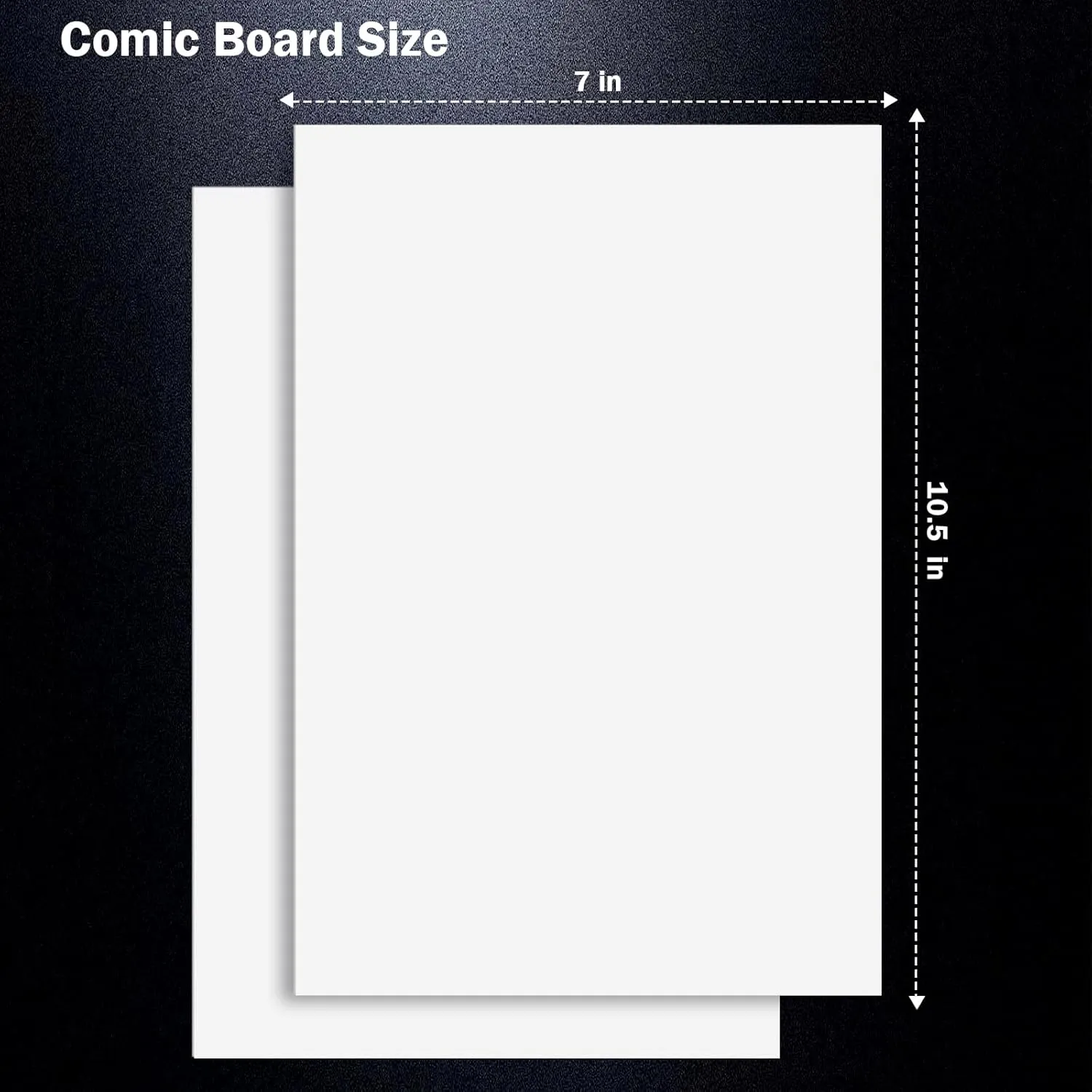 100 YNSZAS RESEALABLE Comic Book Bags and Boards, 7x10.5 Inch | 7.125x11.5 Inch, Comic Storage Sleeves and Boards, 20% Thicker Better Comic Collection Display, Certified Acid-Free