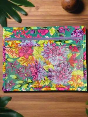 13” X 10 ” Inch Dahlia Vinyl Front Portfolio Bag