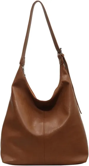 2 Pcs Women PU Crossbody Bag Underarm Bag Stylish Large Capacity Shoulder Bag Fashion Work Tote Bag with Adjustabl