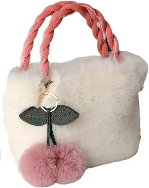 2022 New Women's Plush Shoulder Bag Stylish Fluffy Cross-body Wallet with Cute Plush Pendant Cute Soft Wallet