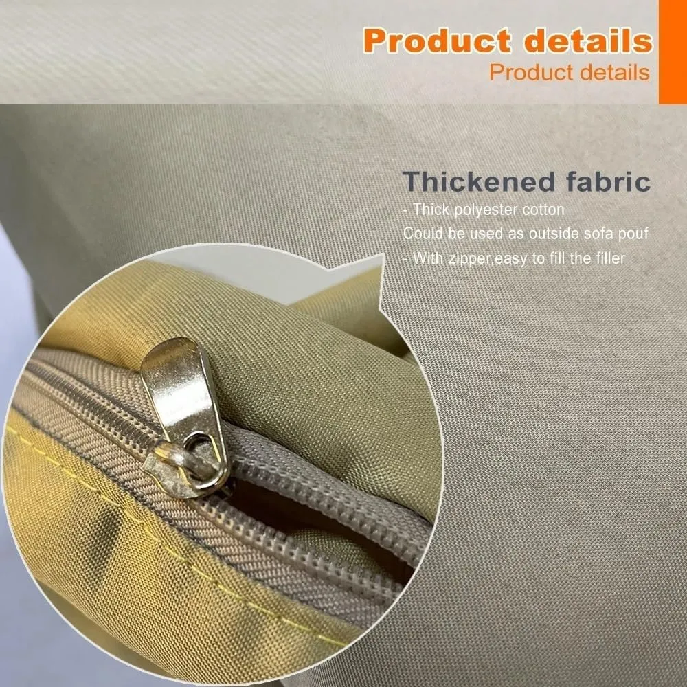 2/3/4/5/6/7ft Tough Anti-Tear Linner Bag Cover Bean Bag Pouf Inner Wash Bags Sofa Sac Beanbag Insert Covers Couch Inner Covers Beanbag No Filling Insert (Size : 7ft-D215cm-cover)
