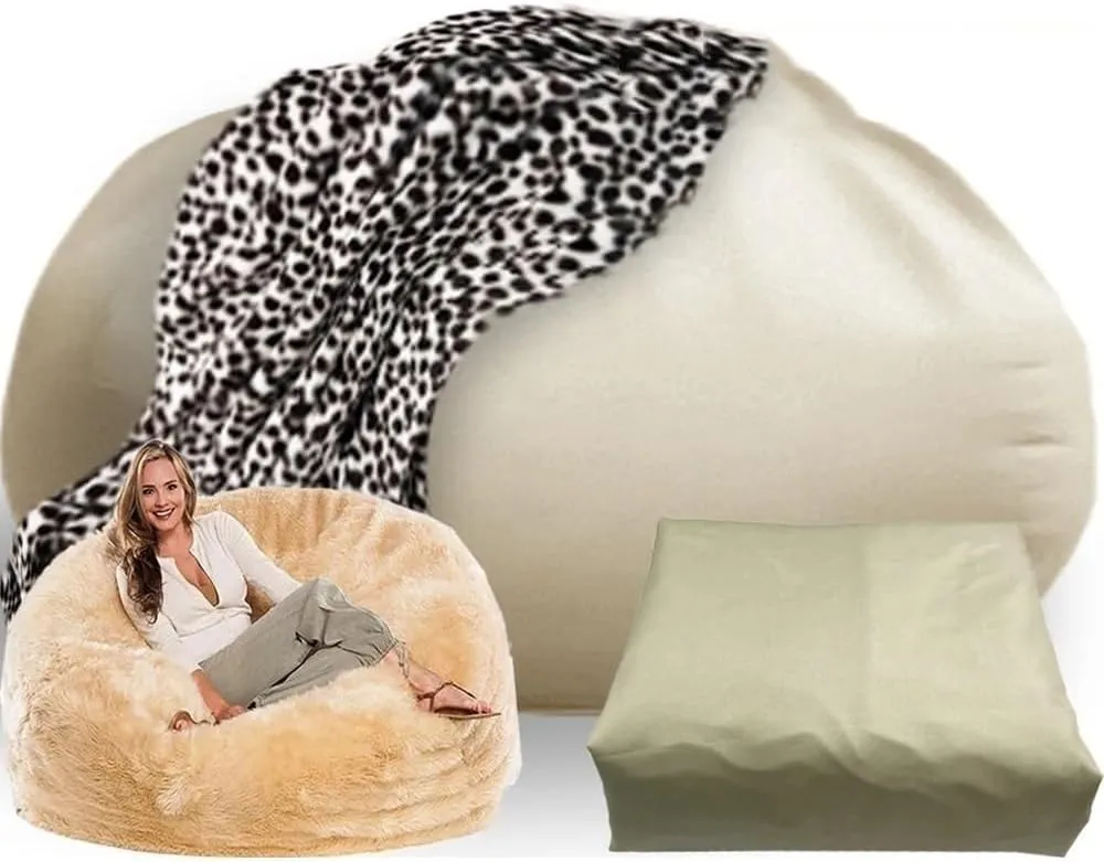 2/3/4/5/6/7ft Tough Anti-Tear Linner Bag Cover Bean Bag Pouf Inner Wash Bags Sofa Sac Beanbag Insert Covers Couch Inner Covers Beanbag No Filling Insert (Size : 7ft-D215cm-cover)