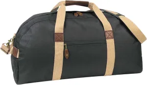 24" Deluxe Sport Gym Tote Bag and Travel Duffel Bag Carry Black/Khaki (Pack of 1, Black/Khaki)