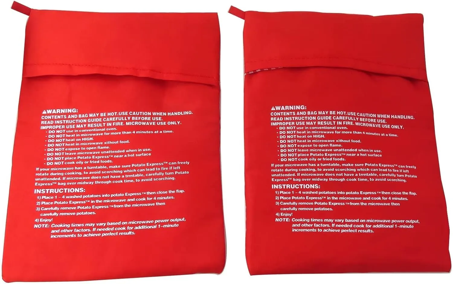 2pcs Microwave Potato Bag Potato Cooker Baked Potato Cooker Baking Pouch Making Express and Delicious Potatoes
