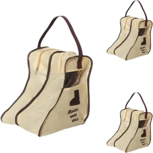 3 Pcs Long Boot Shoe Bags - Portable Zipper Travel Shoe Bags for Storage, Waterproof and Dustproof, Space-saving Storage Bag, Travel Essentials for Women/Men. (11x18'') (Khaki-3pcs,11x11'')