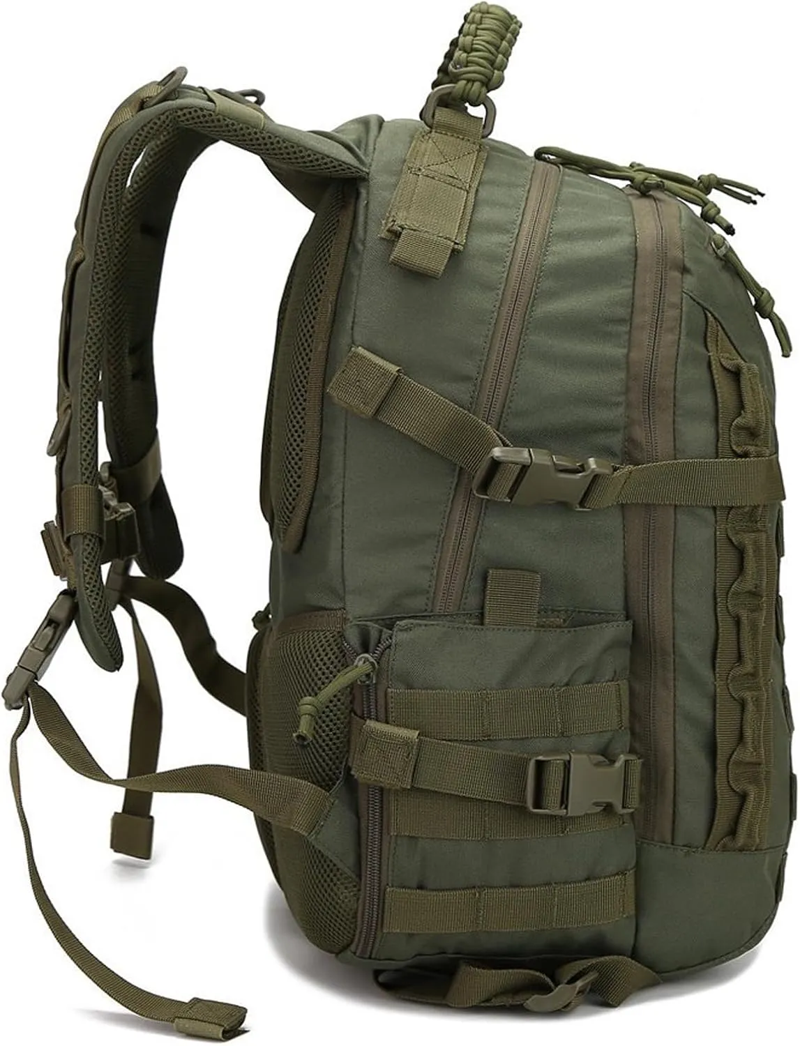 35L 1000D Nylon Camping Backpack Waterproof Trekking Fishing Hunting Bag Outdoor Tactical Molle Climbing Rucksack Bags(Khaki)