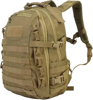 35L 1000D Nylon Camping Backpack Waterproof Trekking Fishing Hunting Bag Outdoor Tactical Molle Climbing Rucksack Bags(Khaki)