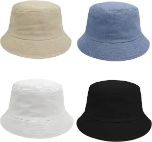 4 Pack XL Bucket Hats for Men Women Large Oversize Fisherman Cap Beach Sun Hat