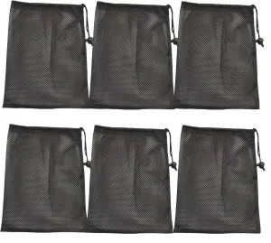6 Pcs Mesh Bags Drawstring 11.8" x 7.5" Small Golf Ball Mesh Bag, Nylon Sports Net Bag Multipurpose for Golf Stuff Balls, Tennis ball and Travel