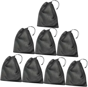 8Pcs Drawstring Mesh Storage Bags Capacity Laundry Bags Breathable Clothes Organizer Durable for Easy Washing and Storage for Travel and Home