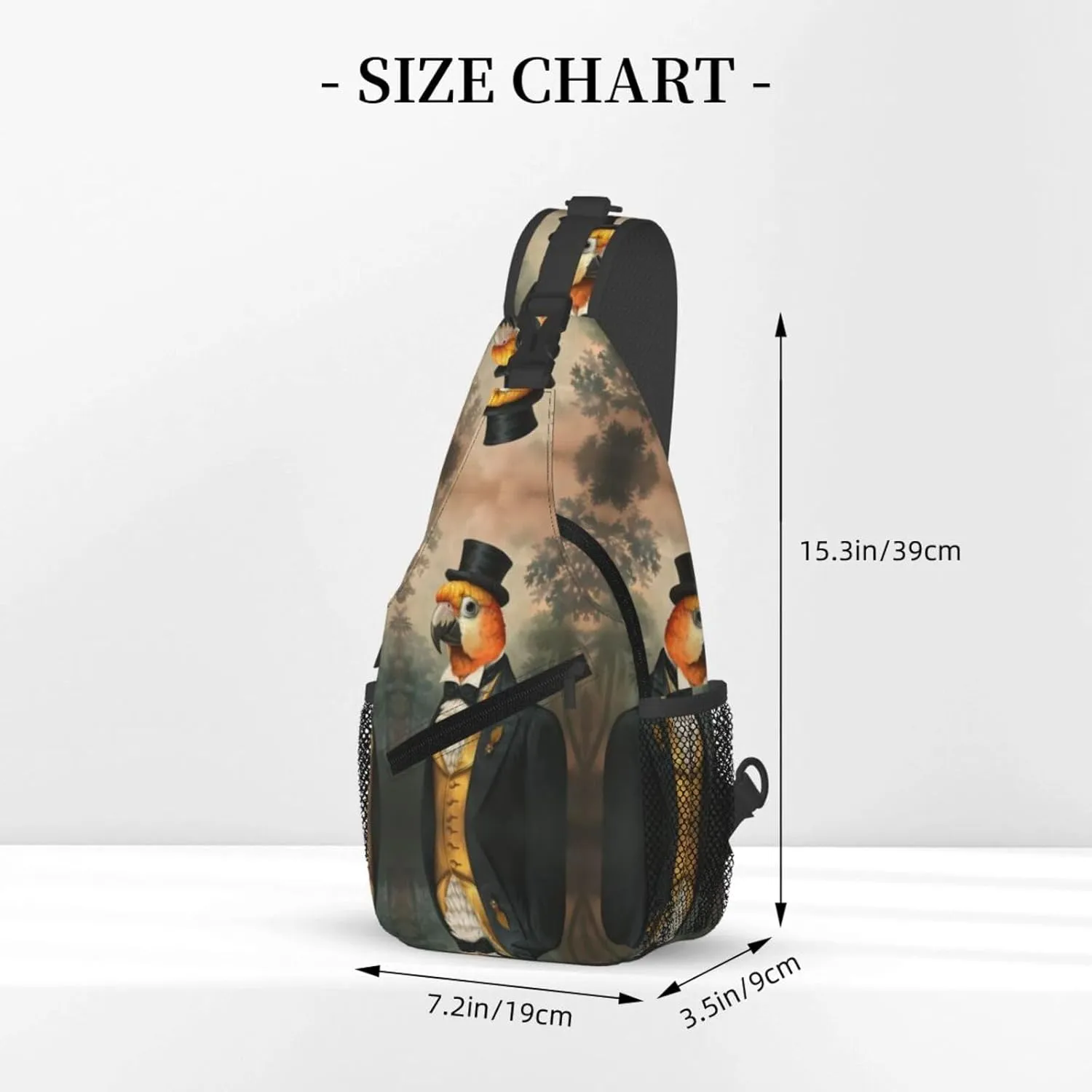 A Small Parrot Sling Bag For Men Crossbody Backpack,Women Shoulder Bag For Travel Sport