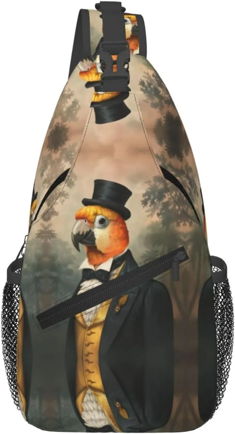 A Small Parrot Sling Bag For Men Crossbody Backpack,Women Shoulder Bag For Travel Sport