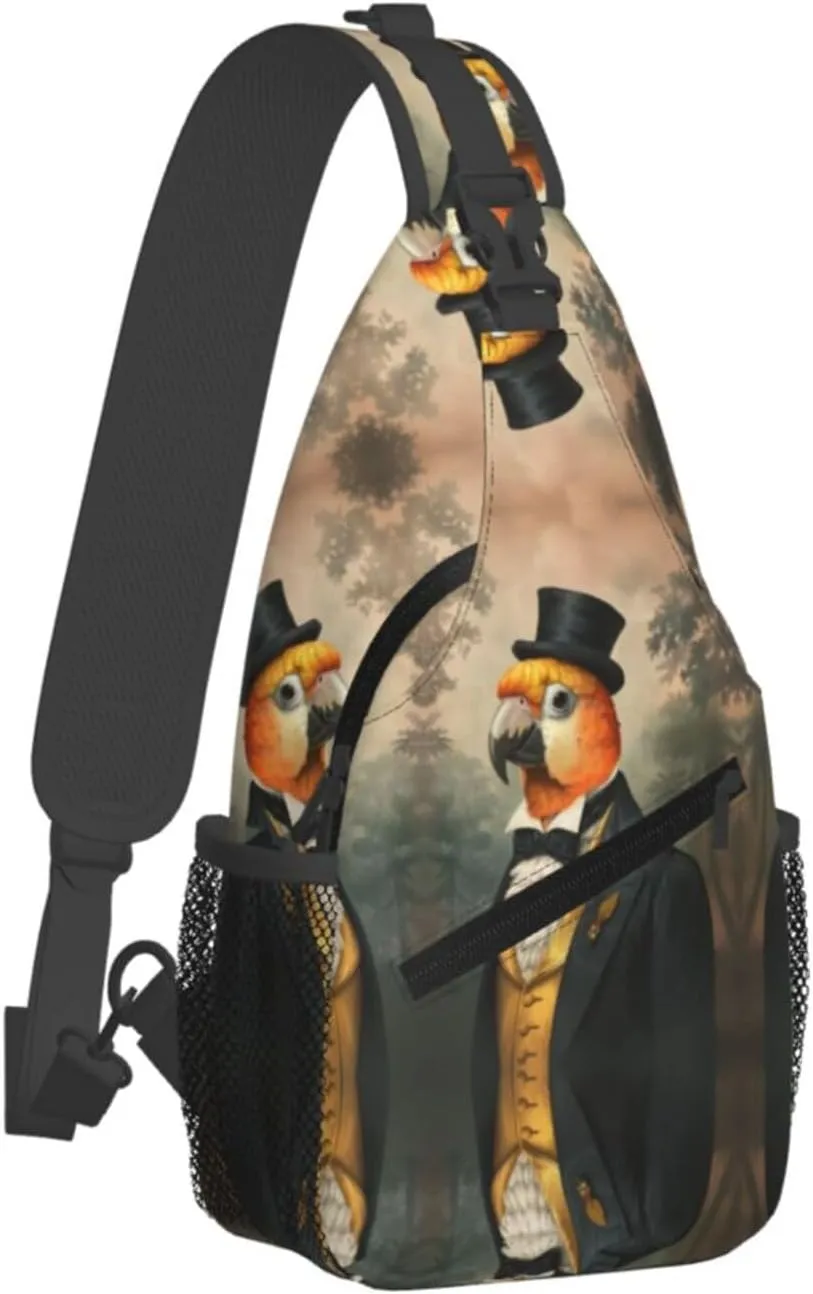 A Small Parrot Sling Bag For Men Crossbody Backpack,Women Shoulder Bag For Travel Sport