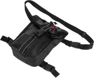 Acouto Carbon Fiber Cycling Waist Bag Motorcycle Leg Bag Black