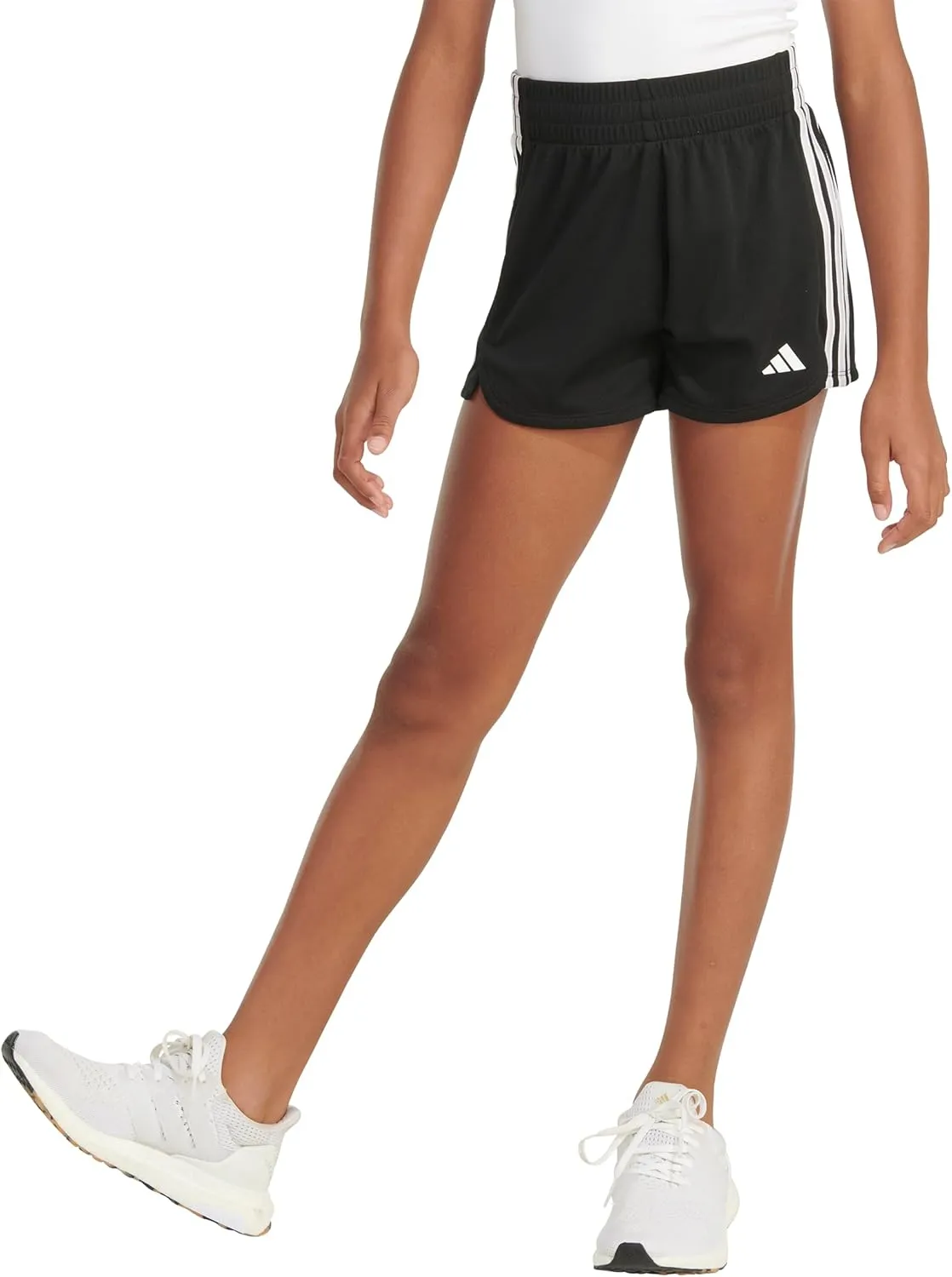 adidas Girls' 3-Stripes Mesh Shorts