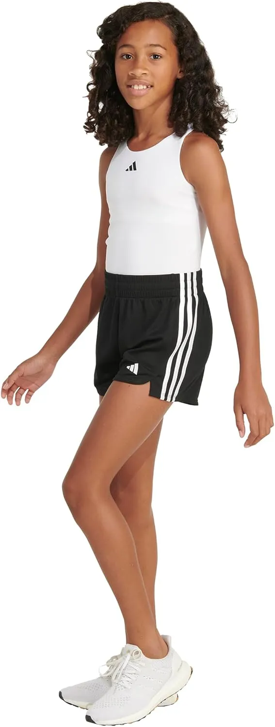 adidas Girls' 3-Stripes Mesh Shorts