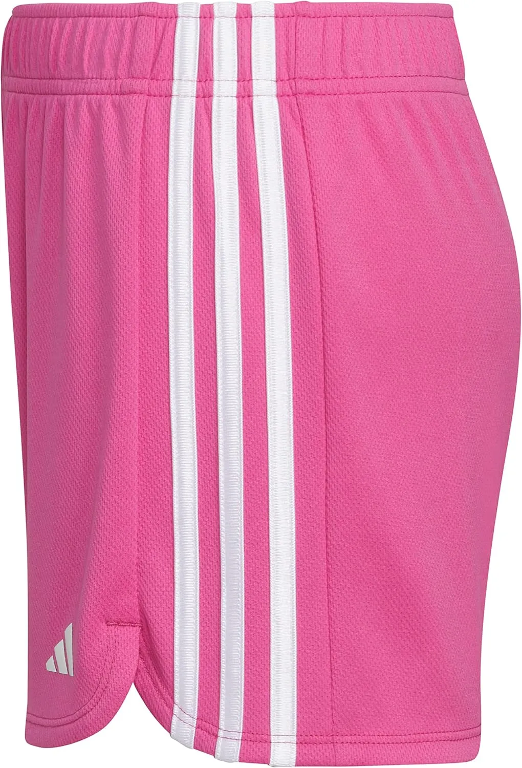 adidas Girls' Big Aeroready 3-Stripe Pacer Mesh Short