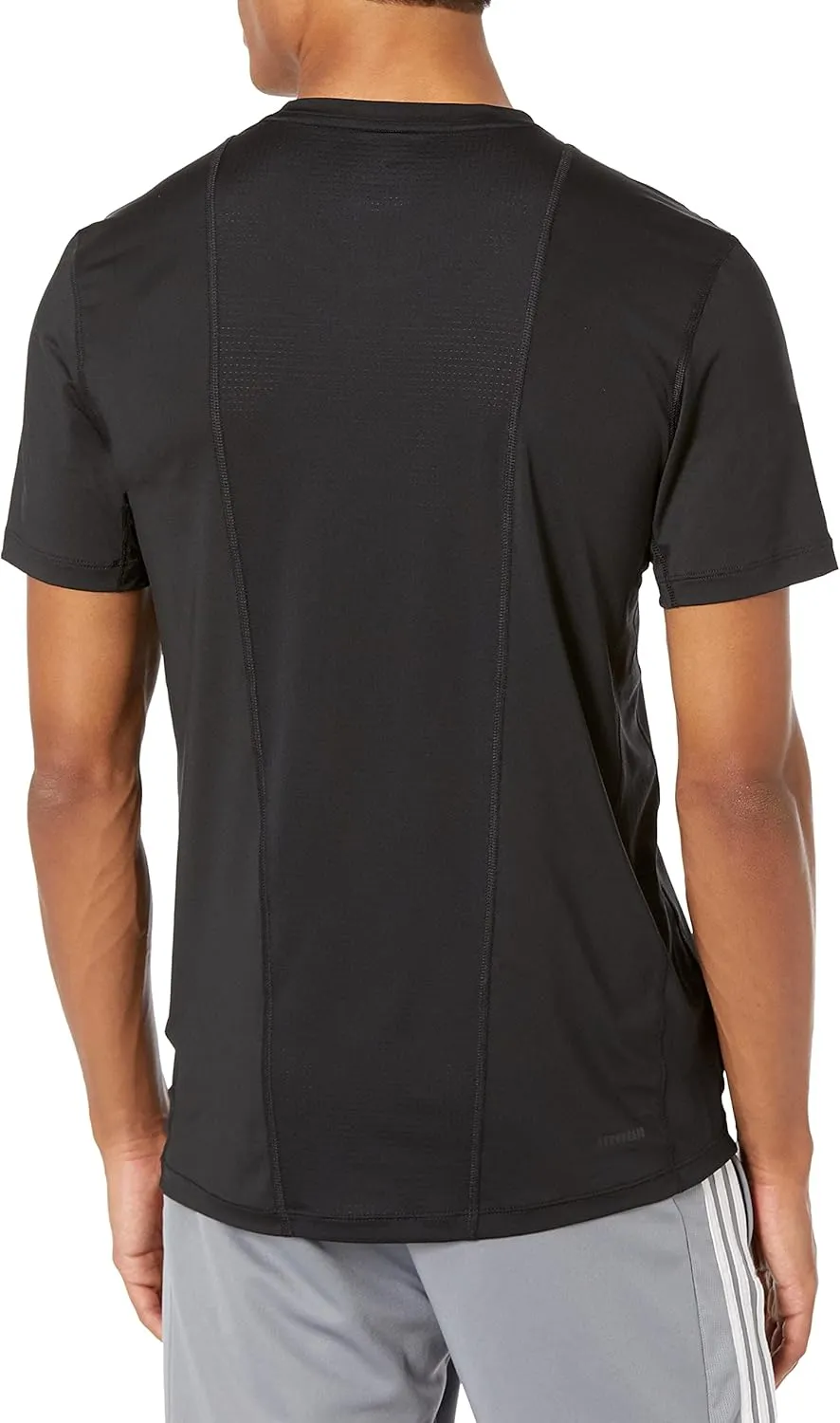 adidas Men's Techfit Fitted Short Sleeve 3-Stripes Top
