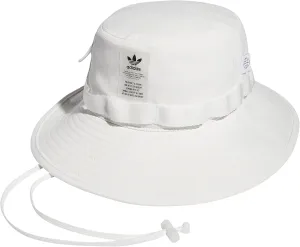 adidas Originals Boonie Bucket Hat, Non Dyed White/White, One Size