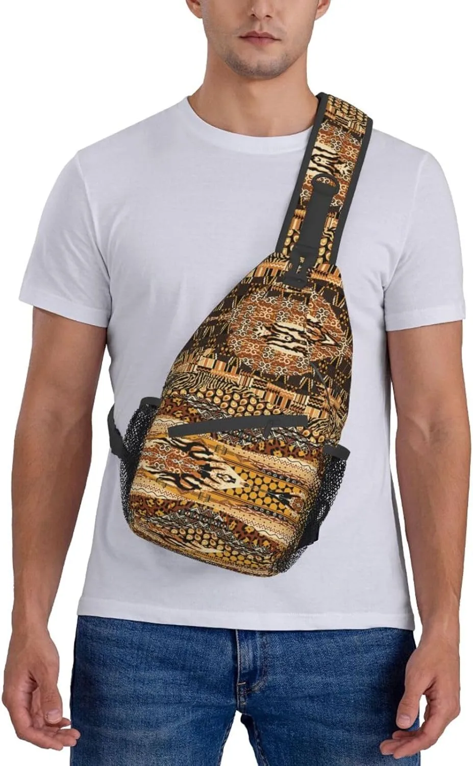 Adorable Sloth Crossbody Bag Chest Shoulder Bag Small Casual Backpack Suitable For Women Men Hiking