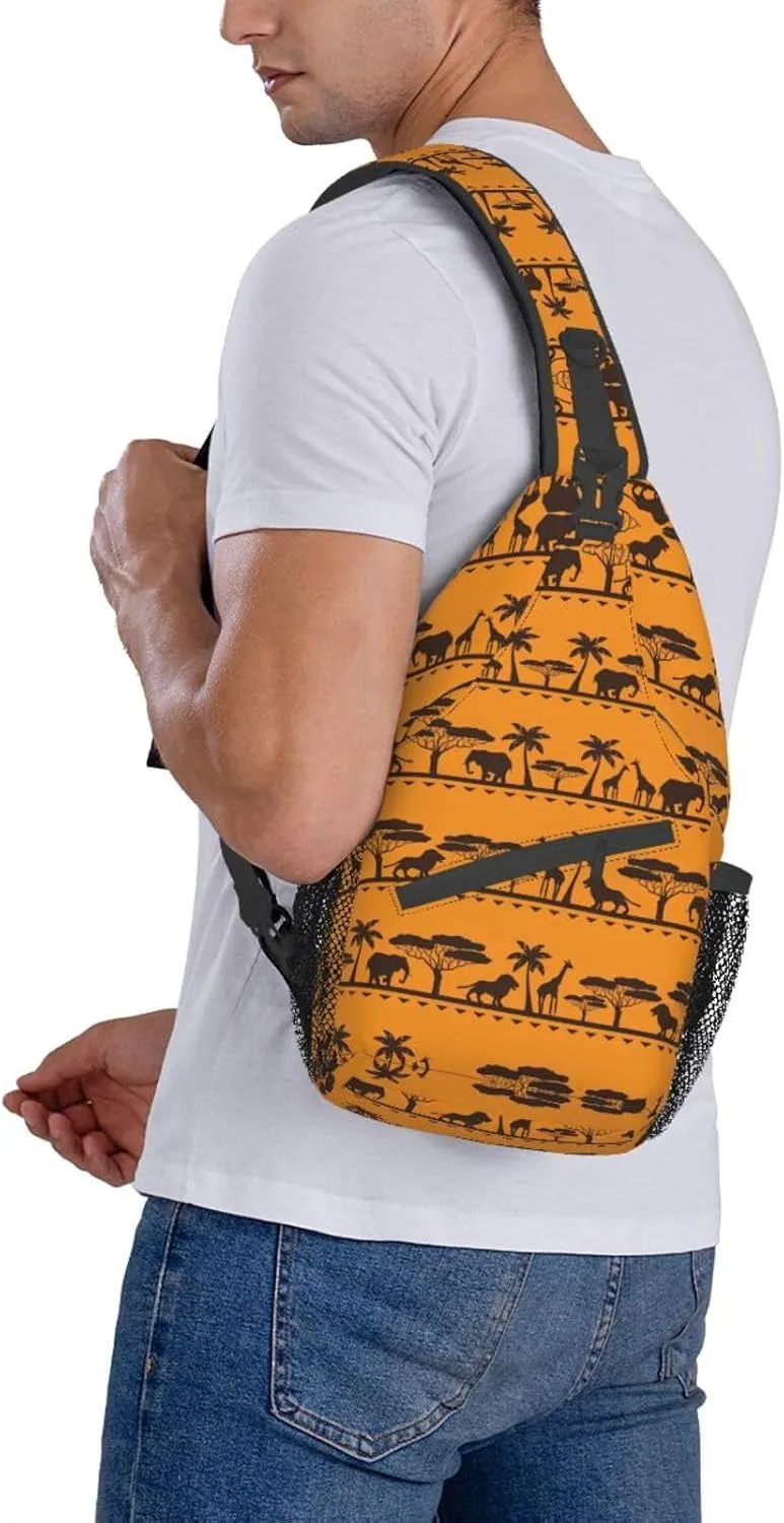 Adorable Sloth Crossbody Bag Chest Shoulder Bag Small Casual Backpack Suitable For Women Men Hiking