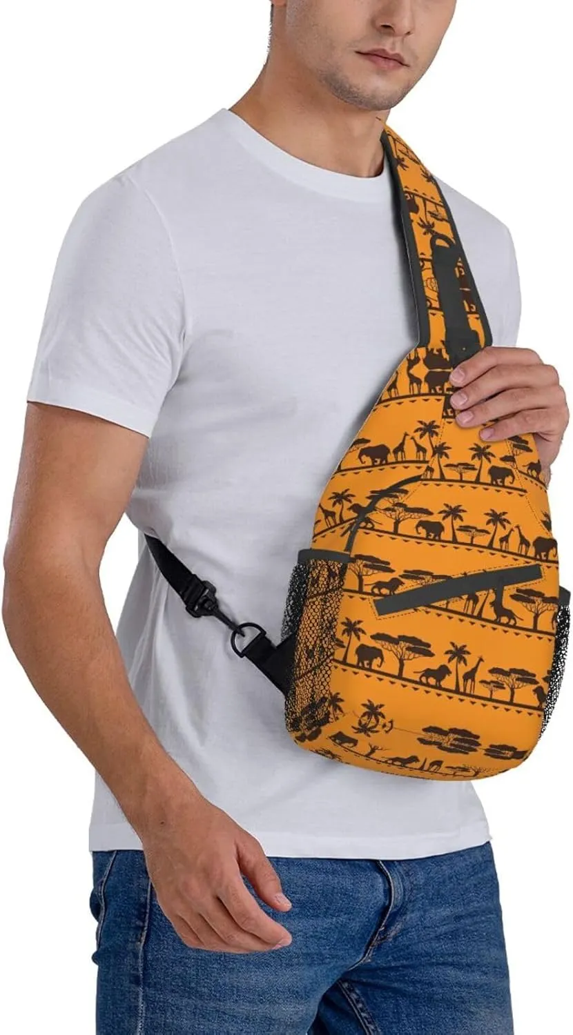 Adorable Sloth Crossbody Bag Chest Shoulder Bag Small Casual Backpack Suitable For Women Men Hiking