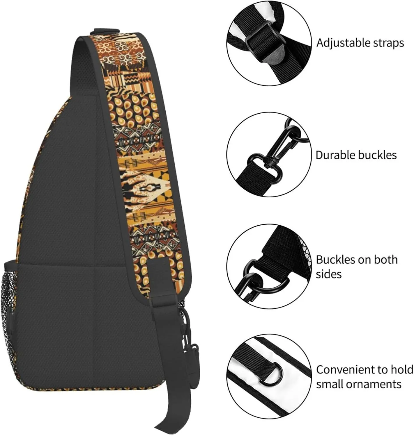 Adorable Sloth Crossbody Bag Chest Shoulder Bag Small Casual Backpack Suitable For Women Men Hiking