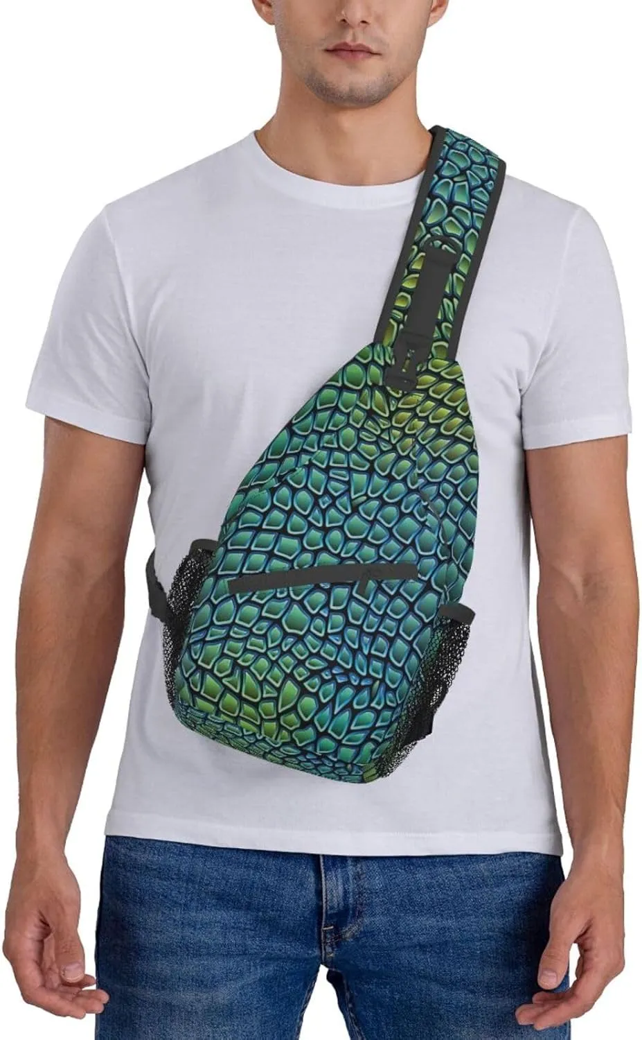 Adorable Sloth Crossbody Bag Chest Shoulder Bag Small Casual Backpack Suitable For Women Men Hiking
