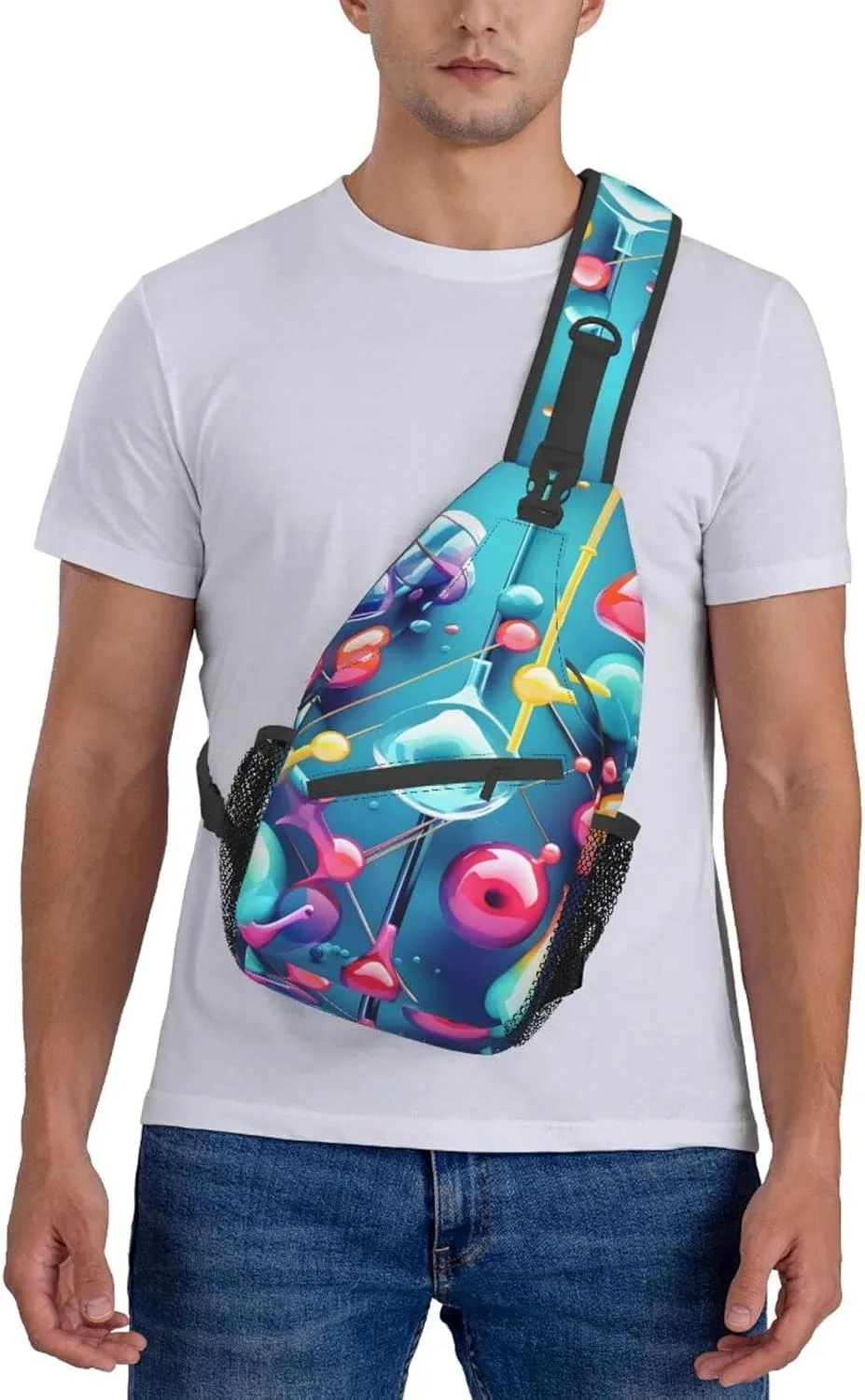 Aircraft Fighter Jets Crossbody Bag Chest Shoulder Bag Small Casual Backpack Suitable For Women Men Hiking