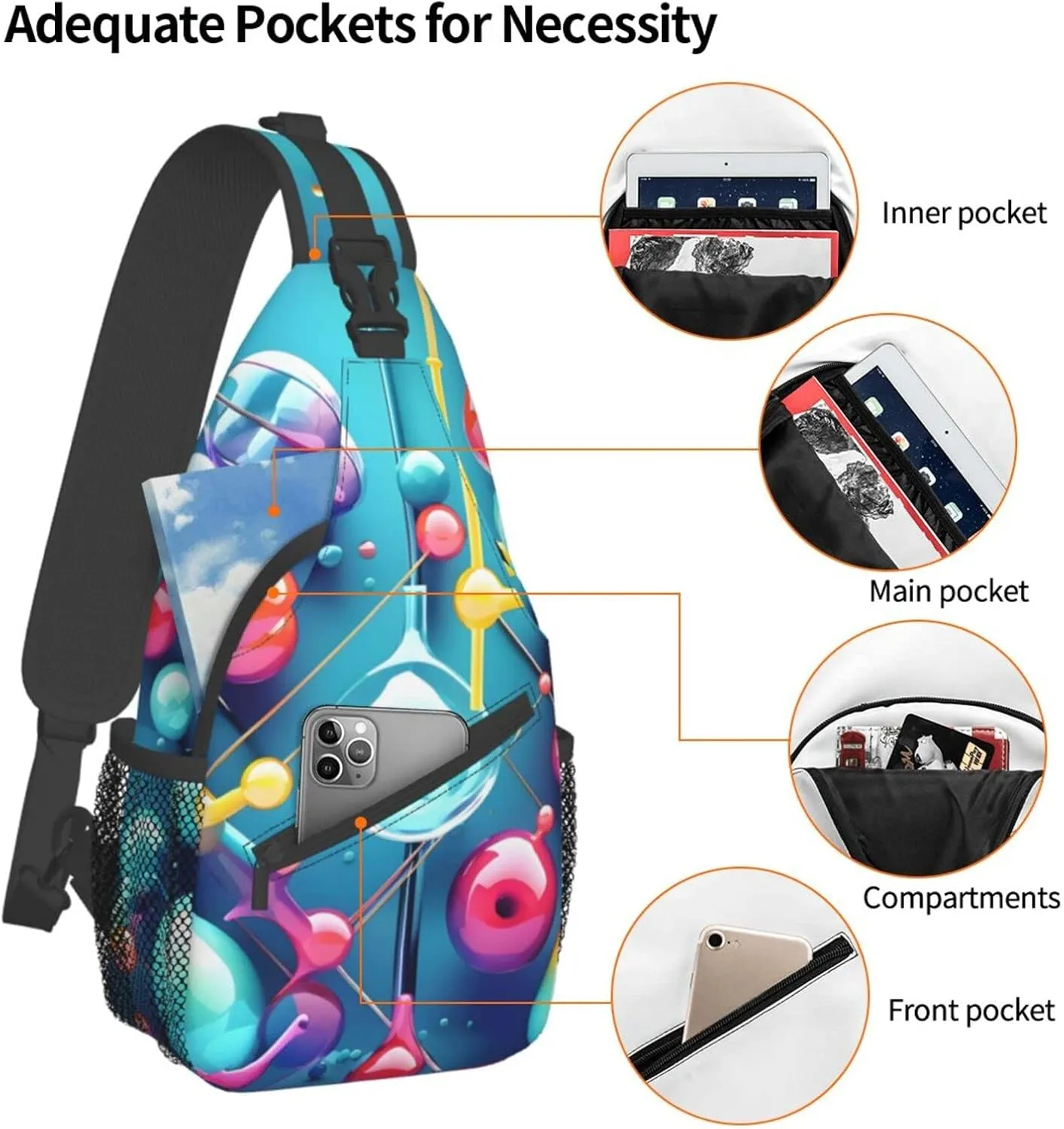 Aircraft Fighter Jets Crossbody Bag Chest Shoulder Bag Small Casual Backpack Suitable For Women Men Hiking