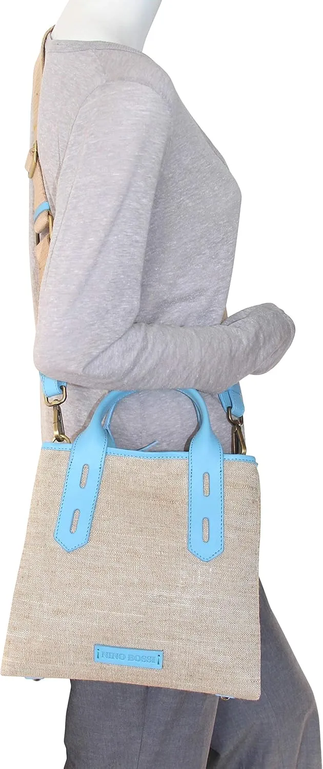 Alisha Linen/Leather Crossbody Bag