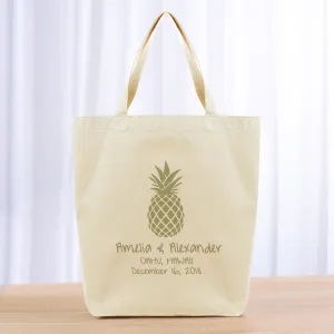 Aloha Pineapple Tote Bag - khaki