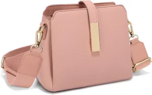 ALYSSA Small Crossbody Bag for Women Trendy Shoulder Bag PU Leather Square Crossbody Shoulder Purse Satchel Handbag