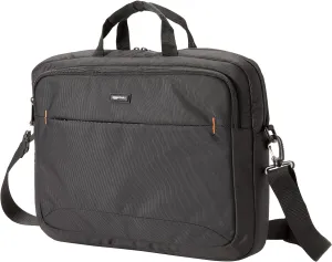 Amazon Basics Laptop Carrying Case with Shoulder Strap and Handle, Large Capacity, 17.3 in, Black