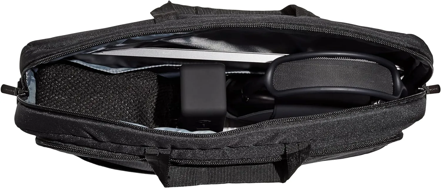 Amazon Basics Laptop Carrying Case with Shoulder Strap and Handle, Large Capacity, 17.3 in, Black
