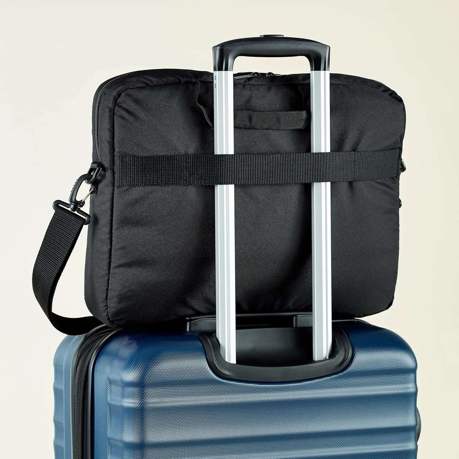 Amazon Basics Laptop Carrying Case with Shoulder Strap and Handle, Large Capacity, 17.3 in, Black