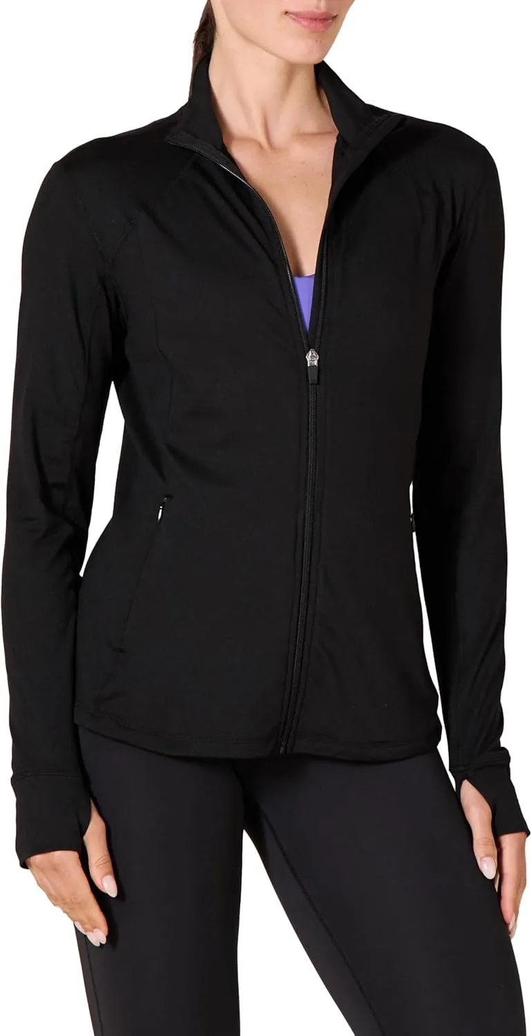 Amazon Essentials Women's Fleece Full-Zip Jacket - Brushed Tech Stretch (Available in Plus Size)