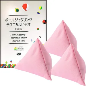 (Amazon.co.jp Exclusive) Introduction to Ball Juggling Triit Bean Bags, Set of 3, Includes Instruction DVD, Pink