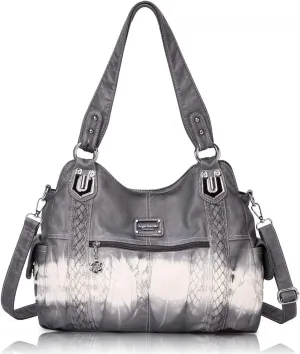 Angel Barcelo Roomy Fashion Hobo Womens Handbags Ladies Purse Satchel Shoulder Bags Tote Washed Leather Bag