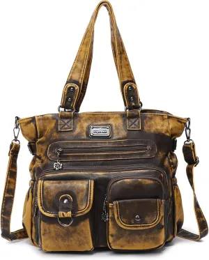 Angel Kiss Purses and Handbag for Women Soft PU Leather Shoulder Handbag Women Tote Satchel Bags Top Handle Satchel