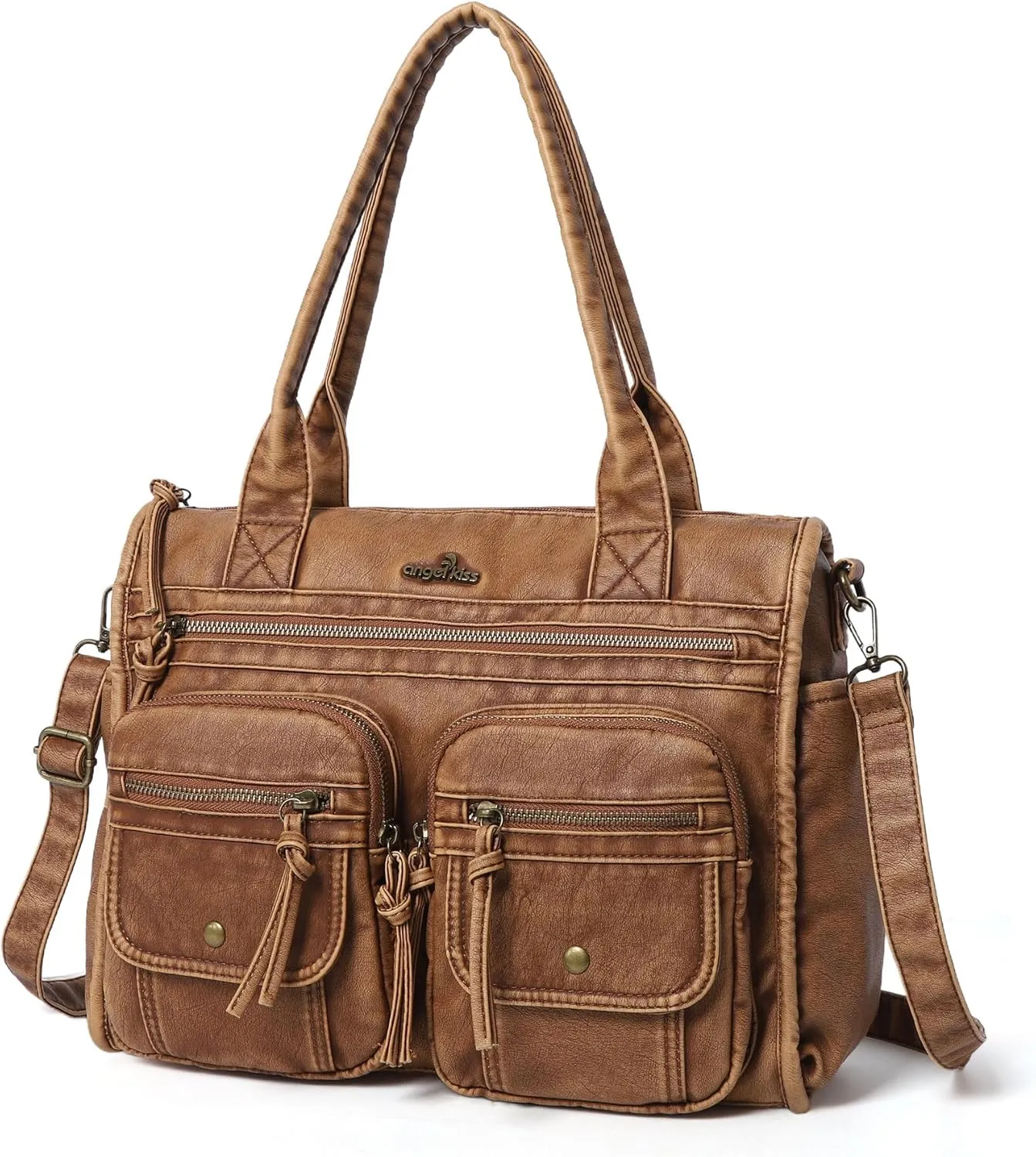 Angelkiss Purses and Handbag for Women Soft Leather Hobo Bags Satchel Shoulder Bags Ladies Tote Crossbody Bag