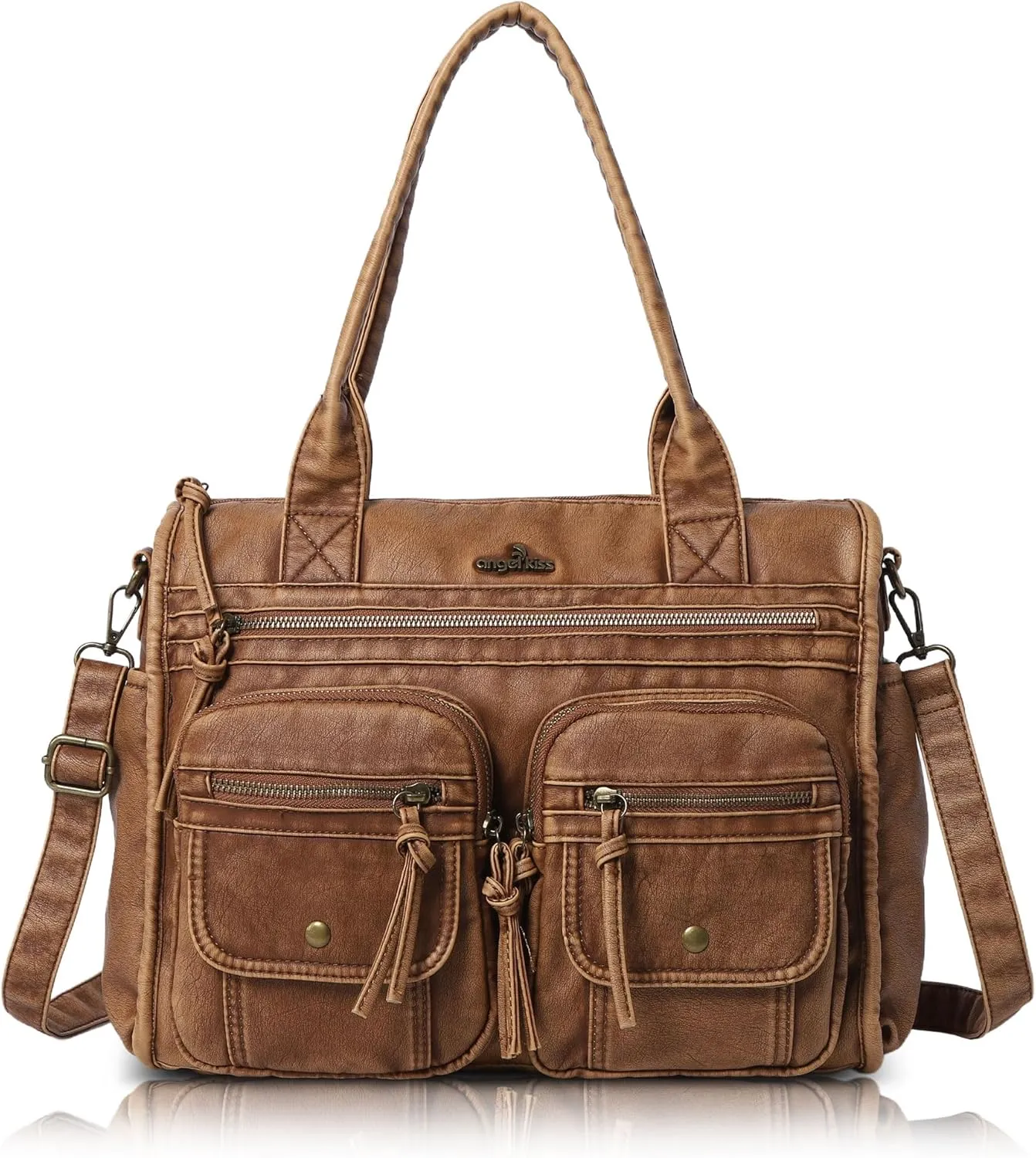 Angelkiss Purses and Handbag for Women Soft Leather Hobo Bags Satchel Shoulder Bags Ladies Tote Crossbody Bag