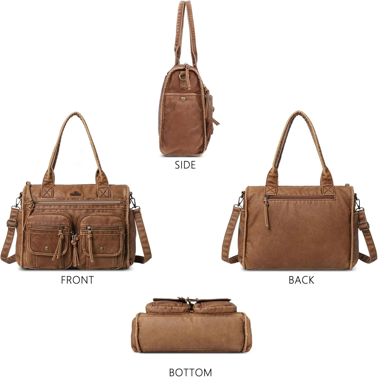 Angelkiss Purses and Handbag for Women Soft Leather Hobo Bags Satchel Shoulder Bags Ladies Tote Crossbody Bag
