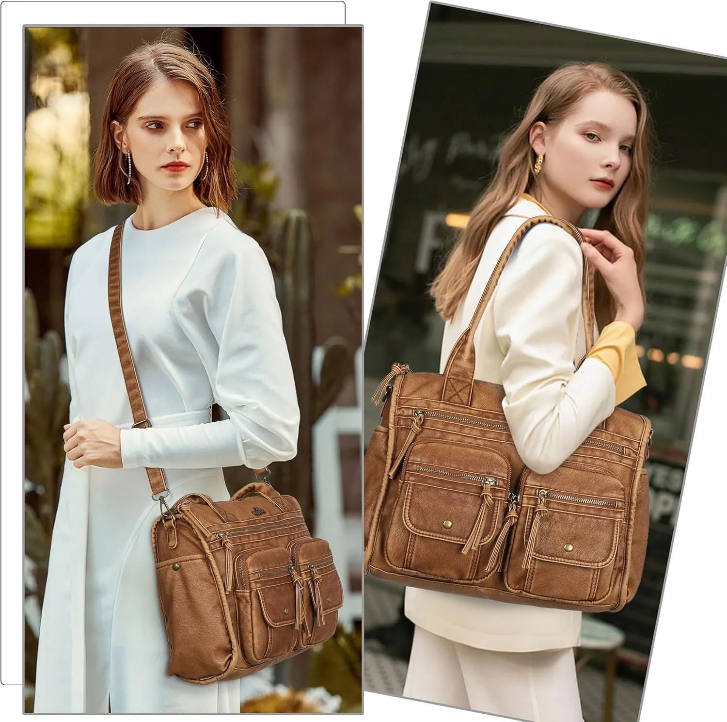 Angelkiss Purses and Handbag for Women Soft Leather Hobo Bags Satchel Shoulder Bags Ladies Tote Crossbody Bag