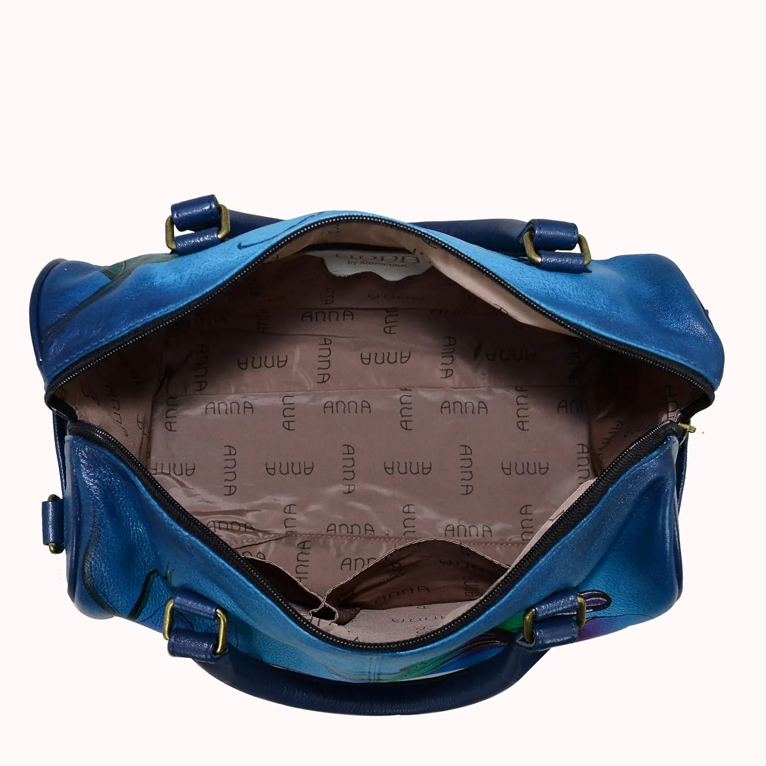 Anna by Anuschka Zip Around Satchel Handbag - Genuine Leather