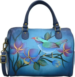 Anna by Anuschka Zip Around Satchel Handbag - Genuine Leather