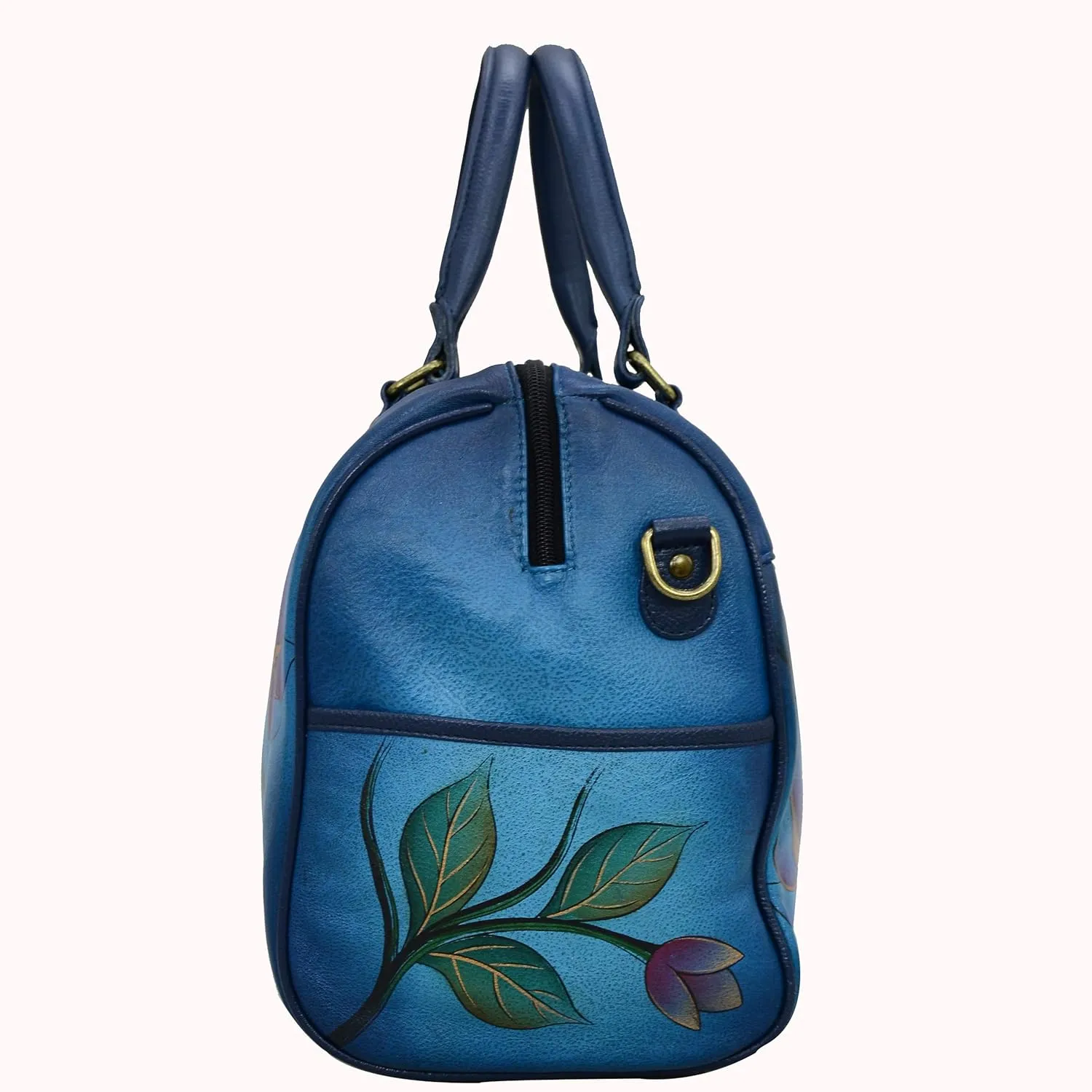 Anna by Anuschka Zip Around Satchel Handbag - Genuine Leather